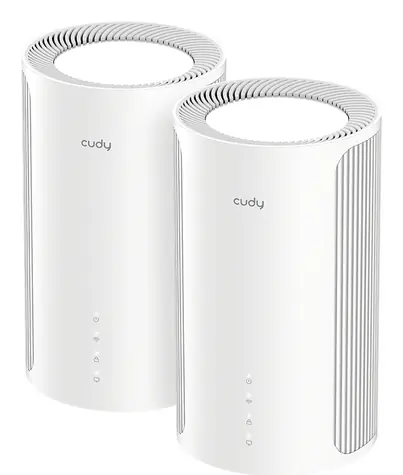 Cudy M11000 2 Stück weiß / Mesh-WLAN-System / Wi-Fi 7 / BE11000 / Tri-Band / 2,5 GHz