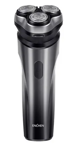 ENCHEN Blackstone Max schwarz, silber / Rasierer / 3 Scherköpfe / Nass- und Trockenrasur / USB-C / 70 Min.