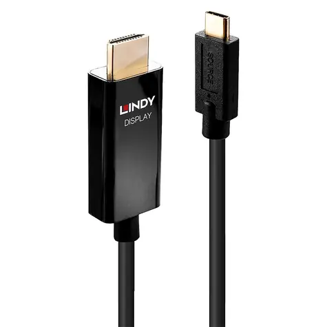 Lindy Adapterkabel USB-C - HDMI mit HDR, schwarz / Kabel / 4K 60Hz / 1 m
