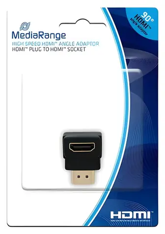 MediaRange HDMI-Adapter 90° schwarz / Adapter / HDMI High Speed / vergoldete Anschlüsse