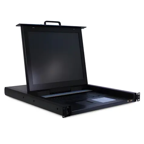 Inter-tech 1708 LED 17" schwarz / KVM-Konsole / VGA / USB, PS/2 / 8 Port / Touchpad