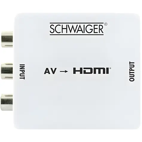 Schwaiger AV-zu-HDMI-Konverter / Reduzierung / 3x RCA -> HDMI / Full HD 1920x1080