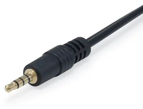 3,5-mm- Equip schwarz / Audio-Splitter für Headset / 2x 3,5-mm-Klinkenstecker / 0,15 m / Vergoldete Anschlüsse