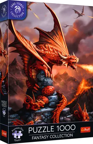 Trefl Puzzle Premium PLUS Fantasy-Kollektion: Feuerdrache / 1000 Teile / 48 x 68,3 cm / ab 12 Jahren