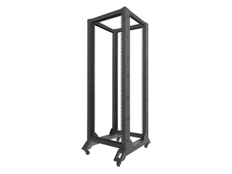 Lanberg Open Rack 32U schwarz / Offenes Rack / 19" / 600 × 800 mm / Tragfähigkeit 600 kg