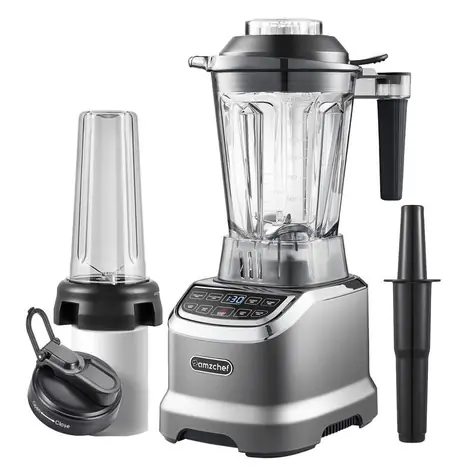 AMZCHEF ZM5003-GA grau / Bechermixer / 1200 W / 1,85 l / 26000 U/min