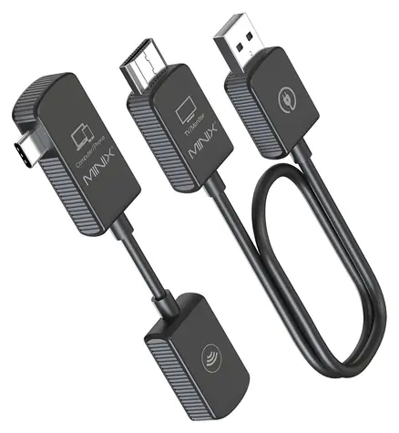 Minix NEO-C1 / Drahtloser Videosender / USB-C - HDMI / Reichweite 50 m / Spiegeln und Erweitern