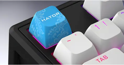 Hator Skyfall 80 weiß-schwarz / Gaming-Tastatur / Aurum Ice Magnetschalter / kabelgebunden / USB-C / Hintergrundbeleuchtung