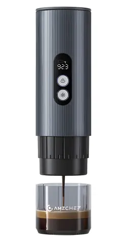 AMZCHEF CE-GC-CP024-BU / Tragbare Kaffeemaschine / Nespresso / 20 bar / 9000 mAh