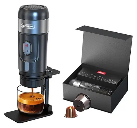 HiBREW H4A / Tragbare Kaffeemaschine 3-in-1 / Nespresso & Dolce Gusto / 15 bar / 80 W