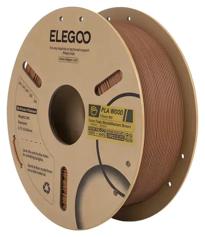 ELEGOO PLA Holzfilament Indische Eiche / 3D-Druckerfilament / PLA / 1 kg