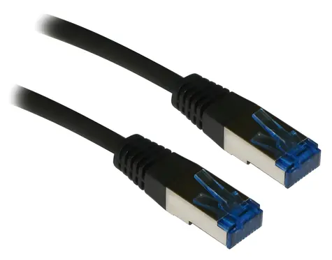 Xtendlan SFTP CAT6A 0,5 m schwarz / Patchkabel / RJ45-RJ45 / LSZH