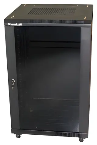 Xtendlan 27U/600x600 Rack schwarz / Rack / 19" / Glastür / geschlossene Rückwand