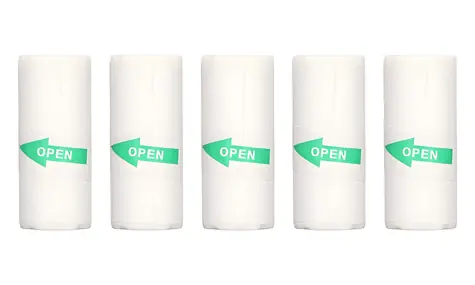 HELMER Selbstklebende Etiketten für TP01/TP02 / Etiketten auf Rollen / 55x25 mm / Thermopapier weiß / 5 Stück.
