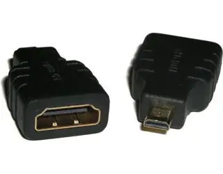 LogiLink AH0010 HDMI Micro - HDMI schwarz / Adapter / Micro HDMI (M) auf HDMI (F)