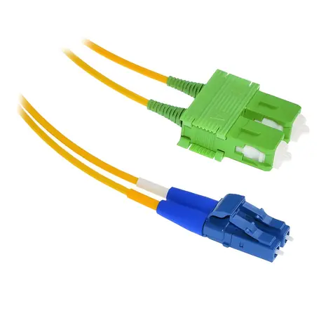 Xtendlan FO Patchkabel LC-SC/ APC / Optisches Patchkabel / 1 m / 9/125 Singlemode / Duplex / G.657.A1 / LS0H