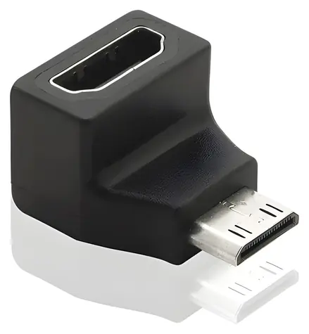 OEM Mini HDMI C (M) - HDMI (F) abgewinkelt 90° / Reduzierung