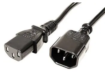 Valueline schwarzes Stromverlängerungskabel IEC320 C14 - C13 / 3M