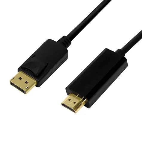 LogiLink DisplayPort - HDMI schwarz / Kabel / DP 1.2 - HDMI 1.4 / 4K 30Hz / 5 m