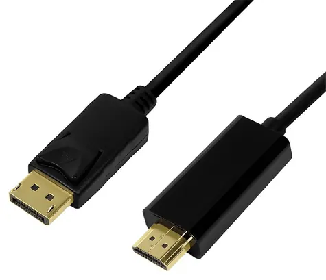 LogiLink DisplayPort - HDMI schwarz / Adapterkabel / 4K/30Hz / 1 m