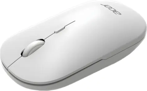 Acer AMR130 weiße kabellose Maus / Ergonomischer optischer Sensor / 1600 DPI / USB + Bluetooth 5.2
