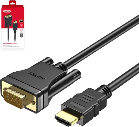 Unitek V1185A01 schwarz / HDMI-VGA-Kabel (D-Sub) / 2 m