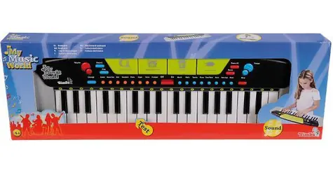 Simba Kinderkeyboard „Meine musikalische Welt“ / 37 Tasten / 8 Rhythmen / Aufnahme- und Wiedergabefunktion / ab 3 Jahren