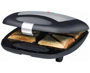 Rommelsbacher ST 1410 Fun für 4 Edelstahl/Schwarz / Sandwichmaker / 1400 W / Antihaftbeschichtung