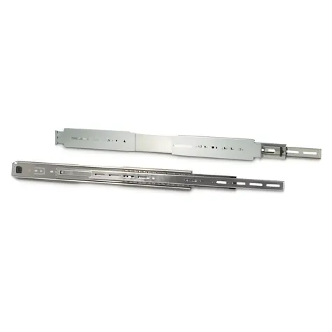 Inter-tech Teleskopschienen für 19"-Rack, silber / Teleskopschienen / Auszugslänge 495 mm / Tragfähigkeit 30 kg