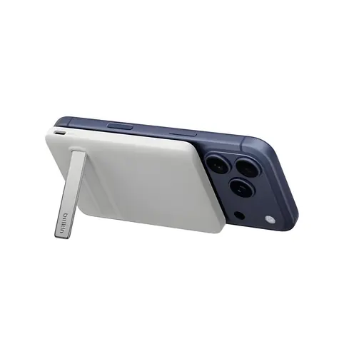Belkin BOOST CHARGE Qi2 Slim weiß / Kabellose Powerbank / Magnetisch / Faltbar / 5000 mAh