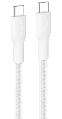 Belkin CAB025hq3MWH weiß / USB-C - USB-C-Kabel / 240 W / 3M / geflochten