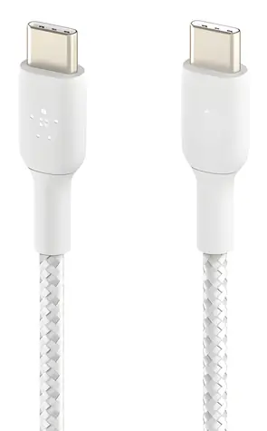 Belkin BOOST CHARGE CAB004bt2MWH weiß / Datenkabel / geflochten / USB-C - USB-C / 2 m
