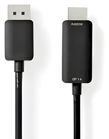 Nedis DisplayPort-HDMI-Kabel schwarz / DisplayPort-auf-HDMI-Kabel / 4K 60Hz / Vernickelte Stecker / 2 m