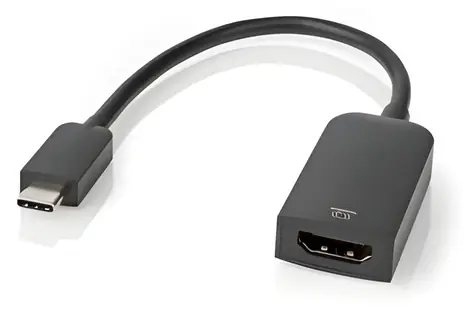 Nedis USB-C - HDMI schwarz / Adapter / USB 3.2 Gen 1 / 4K 60Hz / 0,20 m