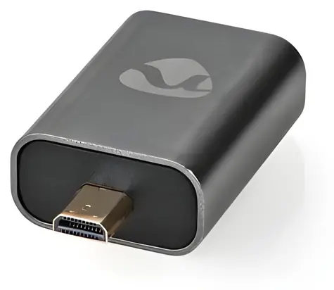 Nedis HDMI (F) - Micro-HDMI (M) Adapter, grau / Adapter / gerade / vergoldete Anschlüsse / Aluminium
