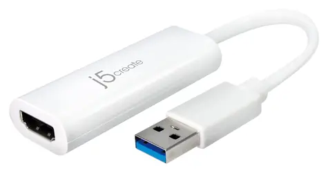 J5Create JUA254 weiß / Adapter / USB-A auf HDMI / max. 2048x1152 px
