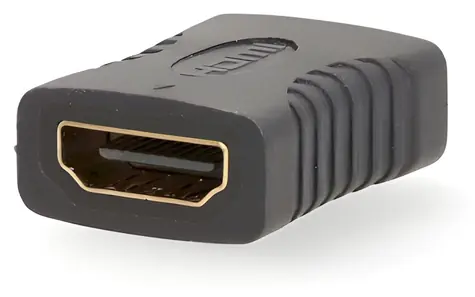 Nedis HDMI-Koppler anthrazit / HDMI-Adapter / HDMI(F) - HDMI(F) / vergoldete Anschlüsse