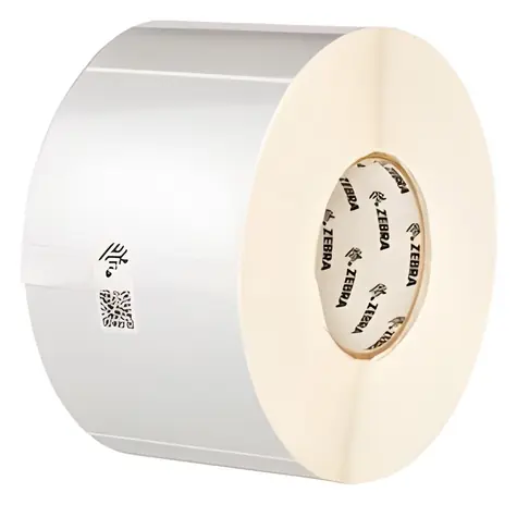 ZEBRA Z-Ultimate 3000T silber / Etikett / Polyester / 38 x 19 mm / Kern 76 mm / permanent klebend