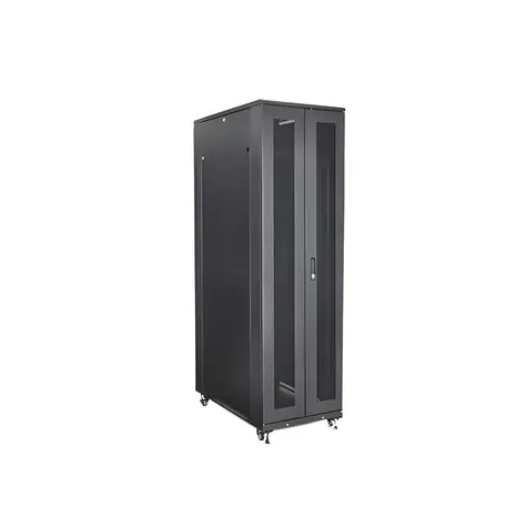 StarTech Rack 42U schwarz / Rackmount-Rack / 19" / Breite 600 mm / Tiefe 1000 mm / Tragfähigkeit 907 kg