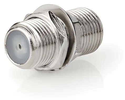 Nedis Satellitenantennenadapter FF gerade / Adapter / vernickelt / 75 Ohm / Metall