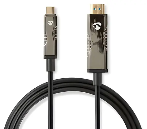 Nedis USB-C - HDMI AOC 50 m schwarz / HDMI-Kabel / Aktives optisches Kabel / 18 Gbit/s
