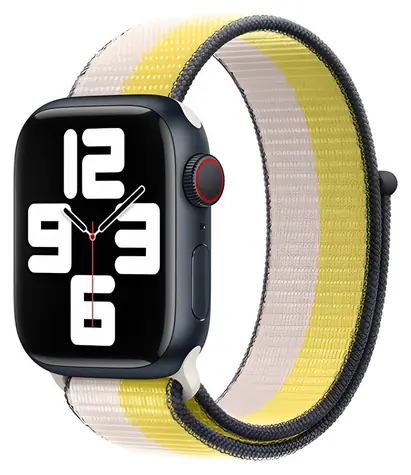 Devia Nylon-Geflechtarmband, zweifarbig, Hafermilch-Optik, für Apple Watch, 40/41/42 mm