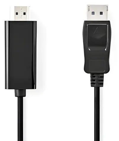 Nedis DisplayPort - HDMI-Kabel anthrazit / DisplayPort-Kabel / 4K 30Hz / Vernickelte Stecker / 1 m