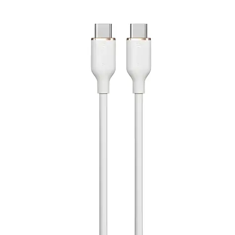 Devia Jelly Series weiß / Ladekabel / USB-C - USB-C / 1,2 m / Silikon
