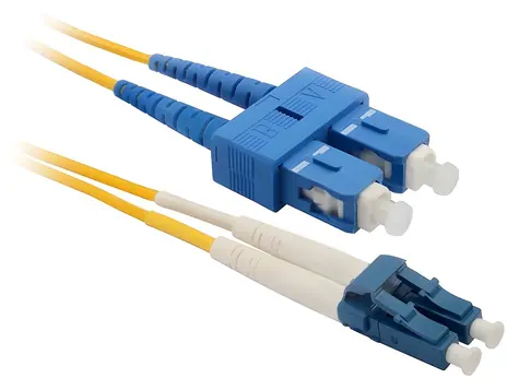 Solarix Patchkabel LCupc/SCupc SM OS 2 m / Optisches Patchkabel / 9/125 µm Duplex / SXPC-LC/SC-UPC-OS-2M-D