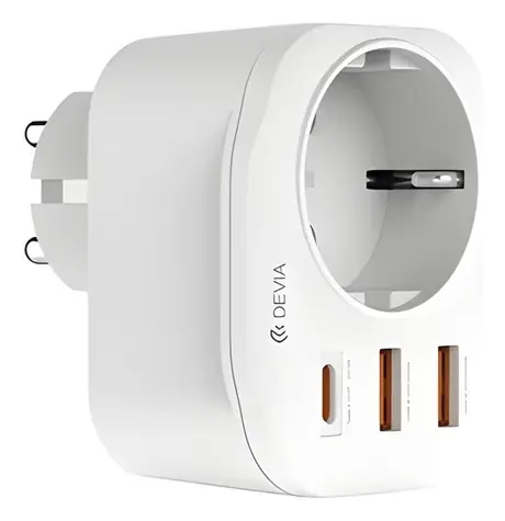 Devia SMART Series weiß / Netzladegerät / USB-A + USB-C / PD 20W