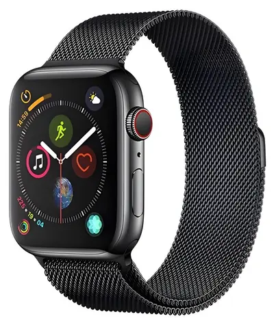 Devia Elegant Series Milanaise-Armband 44/45/46 mm Space Black / Apple Watch Armband