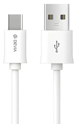 Devia SMART Series weiß / Kabel / USB-A - USB-C / 1 m