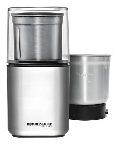 Rommelsbacher EGK 200 silber / Gewürz- und Kaffeemühle / Edelstahl / 200 W / 70 g