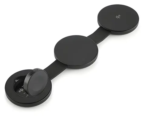 Aiino Clap schwarz / Kabellose Ladestation / 3-in-1 / Qi2